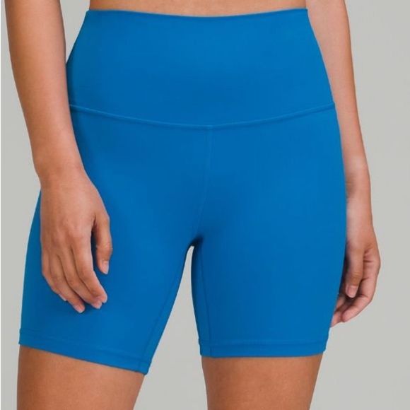 lululemon Align BIKE Short 6” POOLSIDE BLUE NWT Perfect  GORGEOUS!  HigH rise 2 - Picture 2 of 3